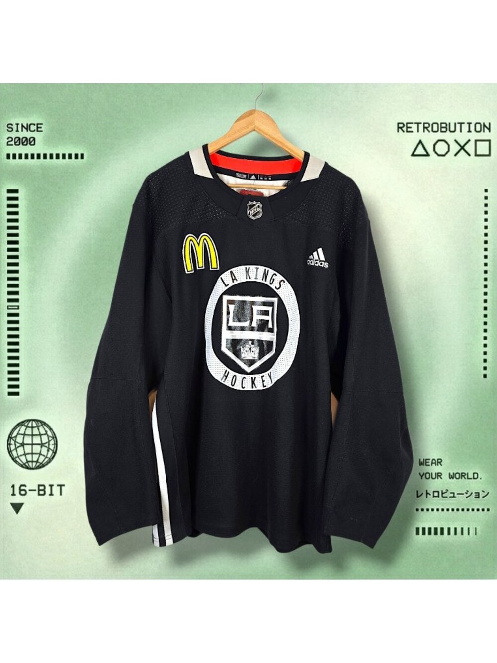 Los Angeles Kings Adidas NHL Practice Jersey Black Size XL